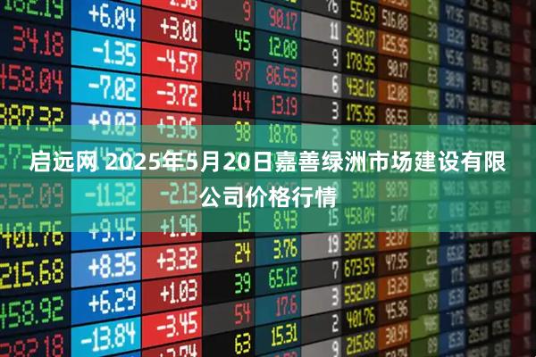 启远网 2025年5月20日嘉善绿洲市场建设有限公司价格行情
